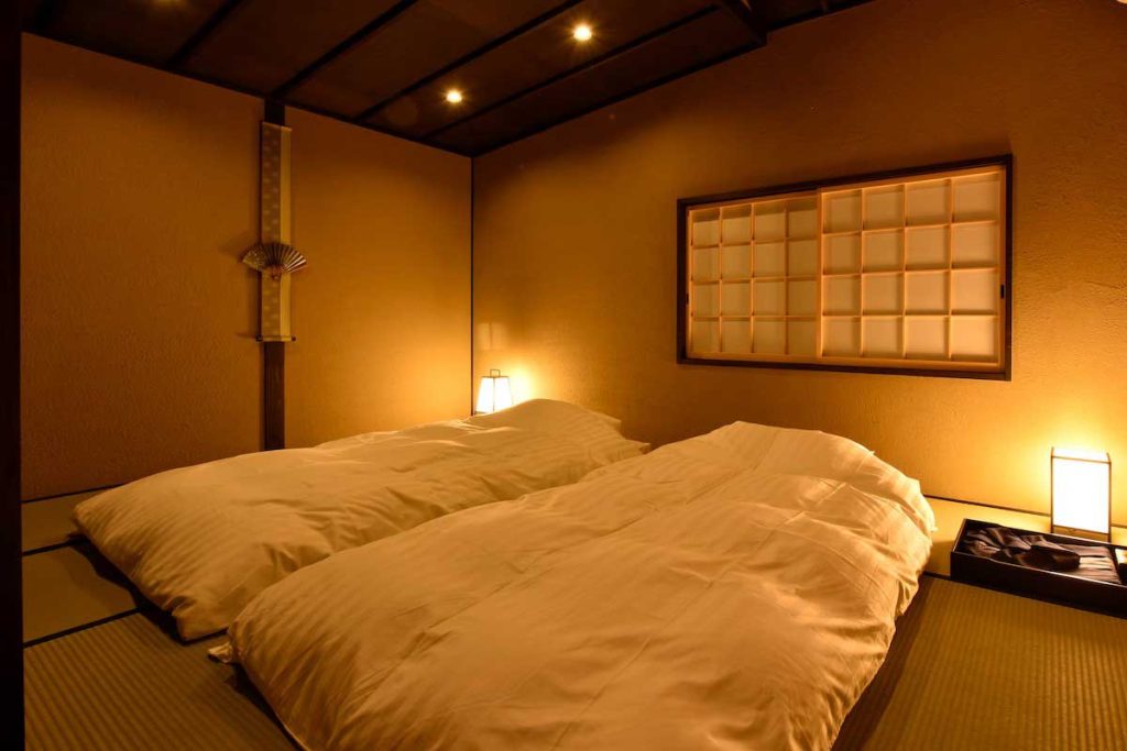 京都の町家ホテル「鈴プレミアム 光輝 西」の寝室 / Bedroom of Kyoto Machiya Hotel Rinn Premium Koki West